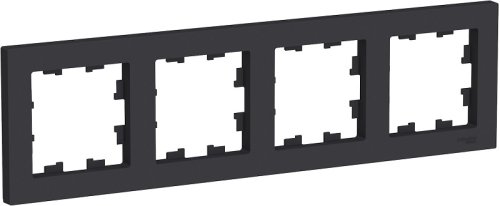 Рамка универсальная Systeme Electric AtlasDesign 4-м. карбон картинка